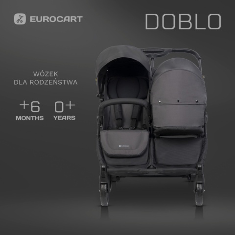 Doblo Euro Cart kolor Iron wózek spacerowy bliźniaczy