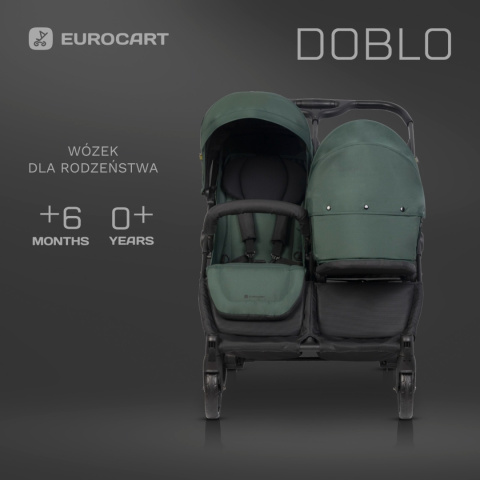 Doblo Euro Cart kolor Jungle wózek spacerowy bliźniaczy