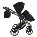 Fluo V3 Glossy 3w1 Junama kolor Black - Gold wózek dziecięcy dla indywidualistów