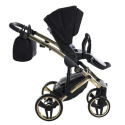Fluo V3 Glossy 3w1 Junama kolor Black - Gold wózek dziecięcy dla indywidualistów
