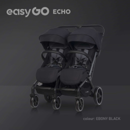 ECHO EasyGo kolor Ebony Black wózek bliźniaczy - spacerowy