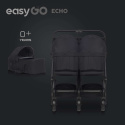 ECHO EasyGo kolor Ebony Black wózek bliźniaczy - spacerowy