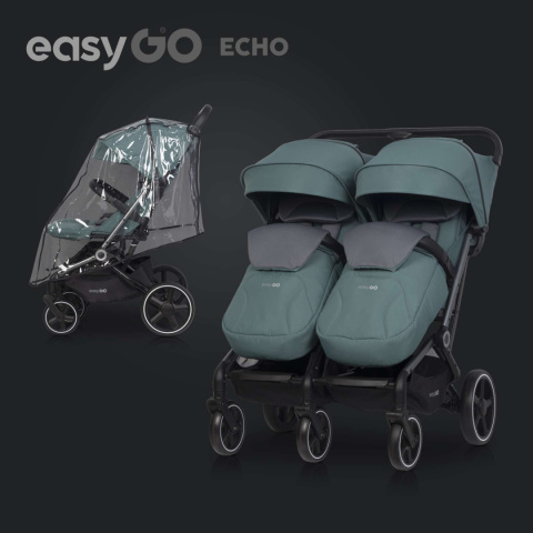 ECHO EasyGo kolor Green wózek bliźniaczy - spacerowy