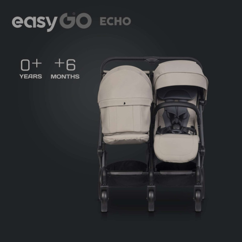 ECHO EasyGo kolor Beige wózek bliźniaczy - spacerowy