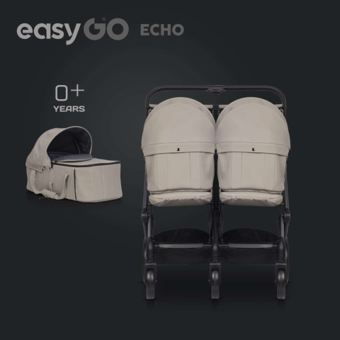 ECHO EasyGo kolor Beige wózek bliźniaczy - spacerowy