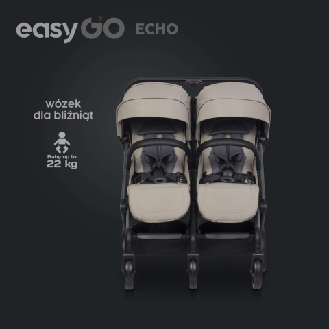 ECHO EasyGo kolor Beige wózek bliźniaczy - spacerowy