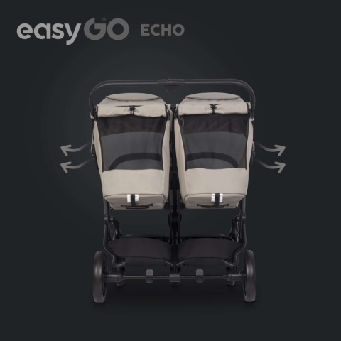 ECHO EasyGo kolor Beige wózek bliźniaczy - spacerowy