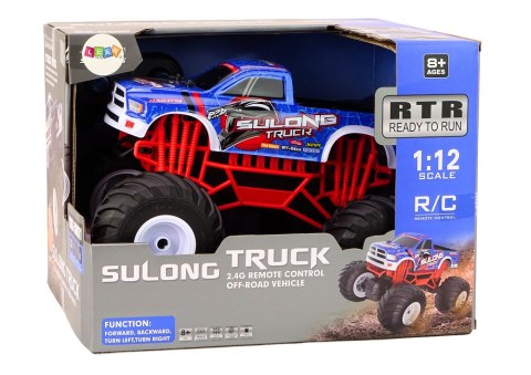 Auto Terenowe Zdalnie Sterowane 2.4G RC 1:12 Truck Niebieski