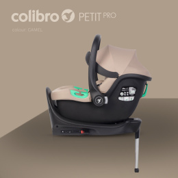 Colibro PETIT PRO I-size Camel – Fotelik Samochodowy dla Niemowląt 40-87 cm z Obrotową Bazą ISOFIX