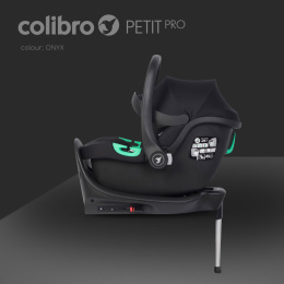 Colibro PETIT PRO I-size Onyx – Fotelik Samochodowy dla Niemowląt 40-87 cm z Obrotową Bazą ISOFIX