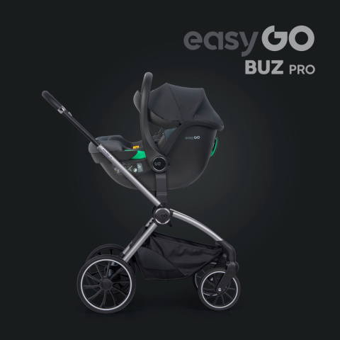 Buzy Pro Granito (od 40 do 87 cm) EasyGO fotelik z obrotową bazą ISOFIX