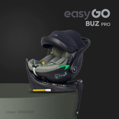 Buzy Pro Greener (od 40 do 87 cm) EasyGO fotelik z obrotową bazą ISOFIX