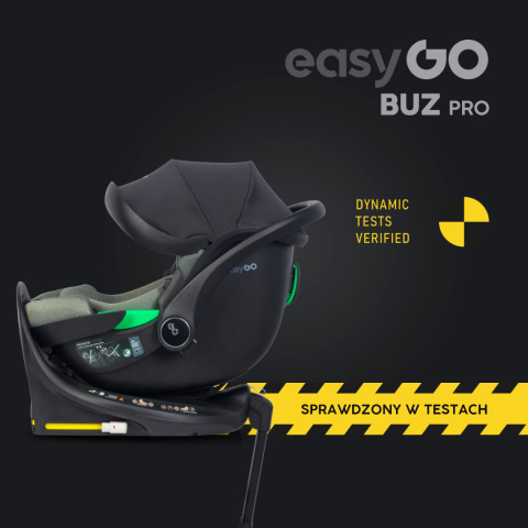 Buzy Pro Greener (od 40 do 87 cm) EasyGO fotelik z obrotową bazą ISOFIX