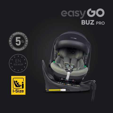 Buzy Pro Greener (od 40 do 87 cm) EasyGO fotelik z obrotową bazą ISOFIX