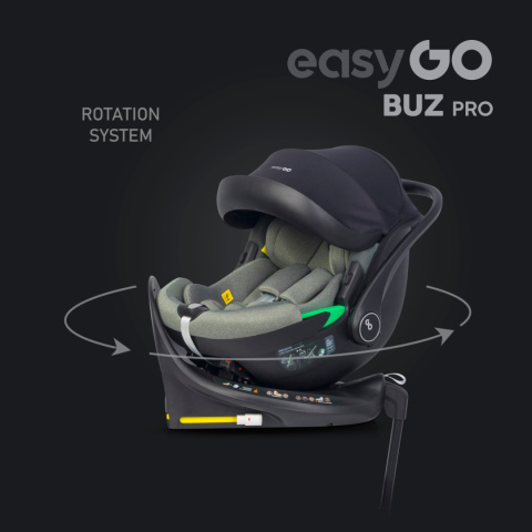 Buzy Pro Greener (od 40 do 87 cm) EasyGO fotelik z obrotową bazą ISOFIX