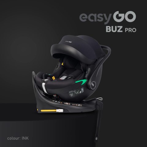 Buzy Pro Ink (od 40 do 87 cm) EasyGO fotelik z obrotową bazą ISOFIX