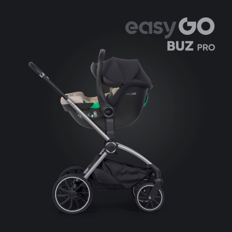 Buzy Pro Taupe (od 40 do 87 cm) EasyGO fotelik z obrotową bazą ISOFIX