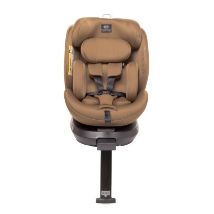 Fotelik Samochodowy 4BABY ENZO-FIX Mokka I-SIZE 40-150 cm z Obrotową Bazą ISOFIX i Regulacją Siedziska.