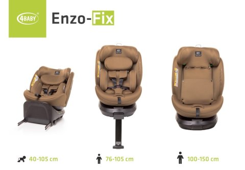 4 BABY Fotelik ENZO-FIX 40-150cm mokka I-SIZE