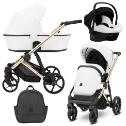 Kunert Arizo Eco Premium 12 White 3w1 – wózek dziecięcy z fotelikiem i akcesoriami