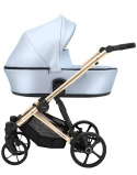 Kunert Arizo Eco Premium 14 Baby Blue 3w1 – wózek dziecięcy z fotelikiem i akcesoriami