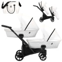 Ivento Duo Slim 2w1 ECO White Pearl 07 – Ekskluzywny Wózek Bliźniaczy z 12 Konfiguracjami i Kompaktowym Składaniem
