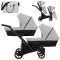 Ivento Duo Slim 2w1 ECO Dove Grey 06 – Ekskluzywny Wózek Bliźniaczy z 12 Konfiguracjami i Kompaktowym Składaniem