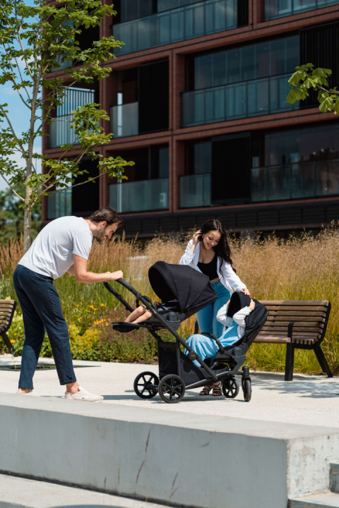 Ivento Eco Baby Blue Metalic 22 Kunert wózek bliźniaczy DUO SLIM