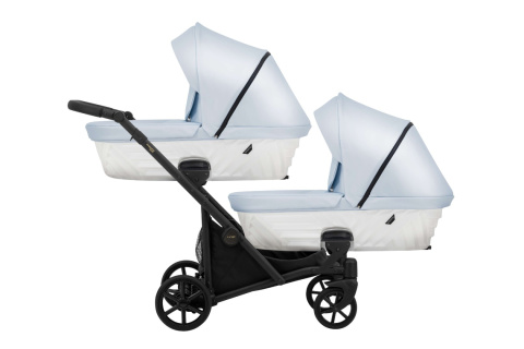 Ivento Eco Baby Blue Metalic 22 Kunert wózek bliźniaczy DUO SLIM