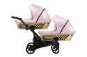 Ivento Glam Eco Duo Slim 2w1 Pink Metalic – Tandemowy Wózek Bliźniaczy w Eleganckim Wydaniu