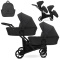 Brav Duo Slim 2w1 Black ECO 11 – Uniwersalny Wózek Bliźniaczy z 12 Konfiguracjami i Kompaktowym Składaniem