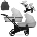 Brav Duo Slim 2w1 Grey 03 – Uniwersalny Wózek Bliźniaczy z 12 Konfiguracjami i Kompaktowym Składaniem