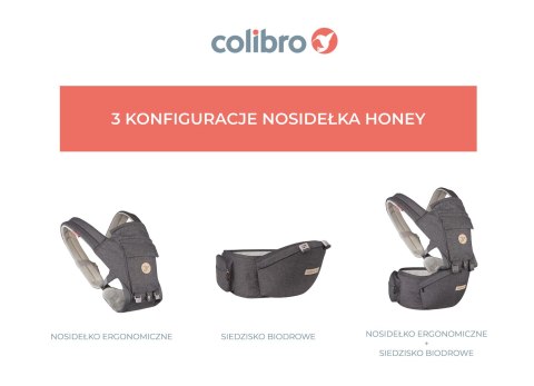 Colibro HONEY ONYX – Ergonomiczne Nosidełko dla Niemowląt i Małych Dzieci 3,5-15 kg