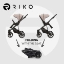 Riko Velar UP 3w1 Nude – Wózek dziecięcy premium z powiększaną budką
