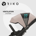 Riko Velar UP 3w1 Nude – Wózek dziecięcy premium z powiększaną budką