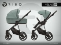 Riko Velar UP 3w1 Sage – Wózek dziecięcy premium z powiększaną budką