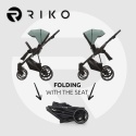 Riko Velar UP 3w1 Sage – Wózek dziecięcy premium z powiększaną budką