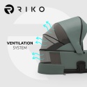 Riko Velar UP 3w1 Sage – Wózek dziecięcy premium z powiększaną budką