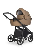Riko Aura 3w1 Camel – Luksusowy wózek dziecięcy z żelowymi kołami i amortyzacją