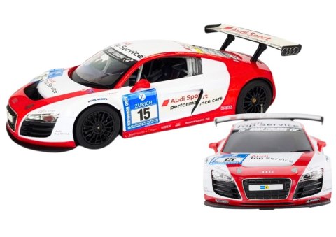 Auto R/C 1:24 Zdalnie Sterowane Sportowe AUDI R8 LMS Białe