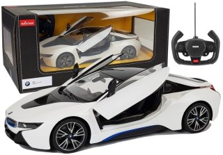 Auto R/C BMW i8 Rastar 1:14 Biały Drzwi Automatyczne