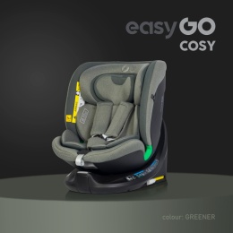Fotelik Samochodowy EASYGO COSY Grener i-Size 0-36 kg – Baza ISOFIX, Funkcja Obrotu 360°, Komfort i Bezpieczeństwo