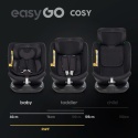 Fotelik Samochodowy EASYGO COSY Ink i-Size 0-36 kg – Baza ISOFIX, Funkcja Obrotu 360°, Komfort i Bezpieczeństwo