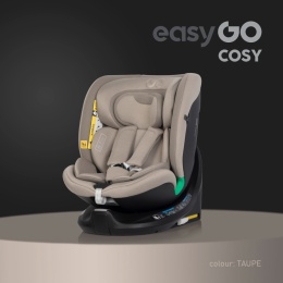 Fotelik Samochodowy EASYGO COSY Taupe i-Size 0-36 kg – Baza ISOFIX, Funkcja Obrotu 360°, Komfort i Bezpieczeństwo