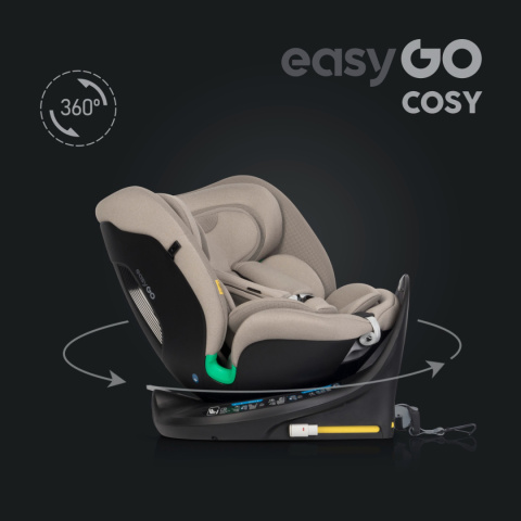 Cosy easyGO i-size TAUPE od 40 do 150 cm fotelik obrotowy