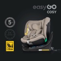 Fotelik Samochodowy EASYGO COSY Taupe i-Size 0-36 kg – Baza ISOFIX, Funkcja Obrotu 360°, Komfort i Bezpieczeństwo
