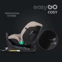Fotelik Samochodowy EASYGO COSY Taupe i-Size 0-36 kg – Baza ISOFIX, Funkcja Obrotu 360°, Komfort i Bezpieczeństwo