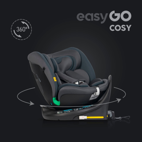 Cosy easyGO i-size GRANITO od 40 do 150 cm fotelik obrotowy