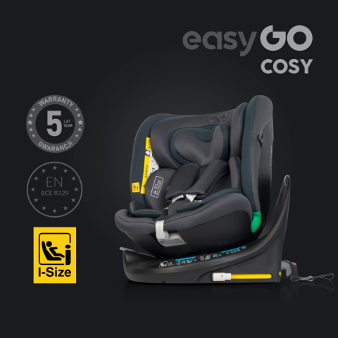 Cosy easyGO i-size GRANITO od 40 do 150 cm fotelik obrotowy