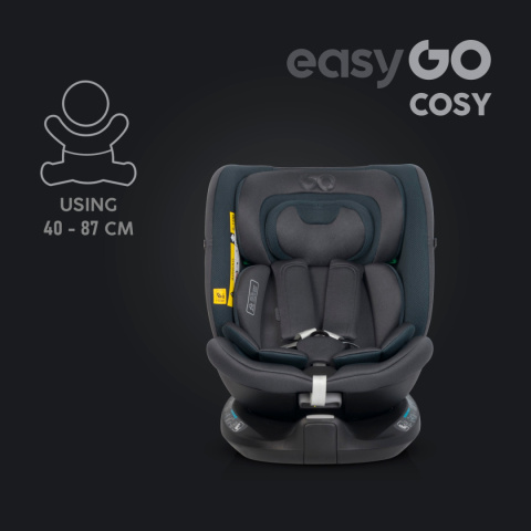 Cosy easyGO i-size GRANITO od 40 do 150 cm fotelik obrotowy